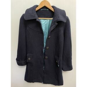 Boden Wool Coat Size 12 Color Navy Blue